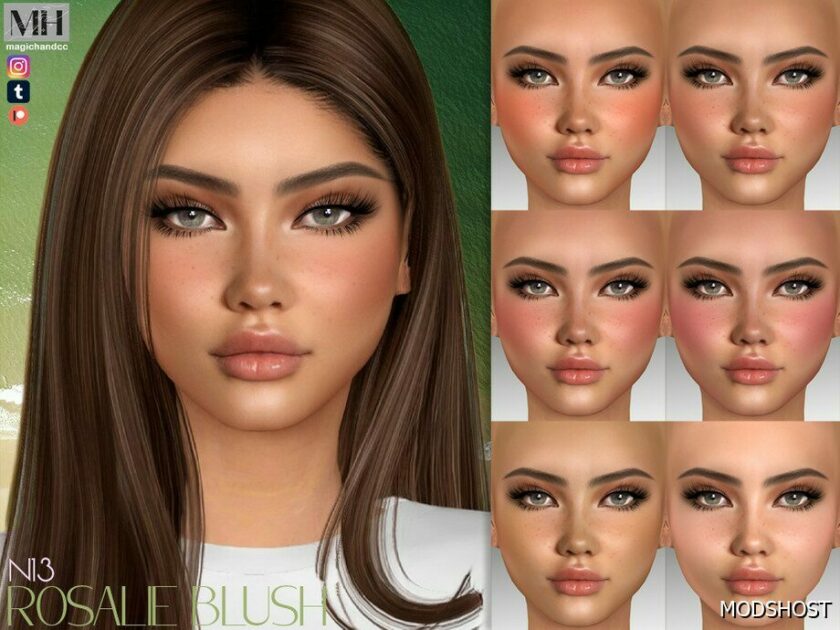 Sims 4 Blush Makeup Mod: Rosalie Blush N13 (Featured)