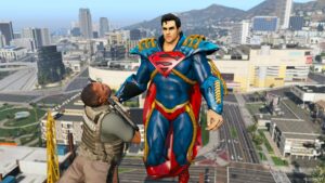 GTA 5 Player Mod: Superboy Prime Add-On Ped/Cloth Physics (Featured)