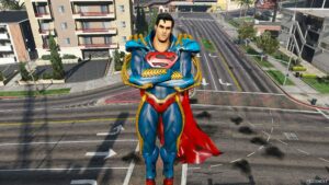 GTA 5 Player Mod: Superboy Prime Add-On Ped/Cloth Physics (Image #4)