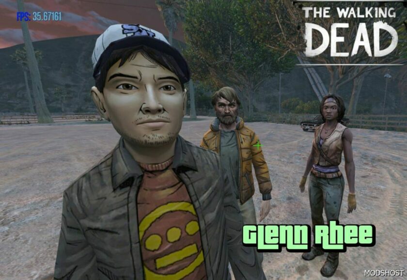 GTA 5 Player Mod: Glenn Rhee (Telltale TWD Season 1) Add-On PED (Featured)