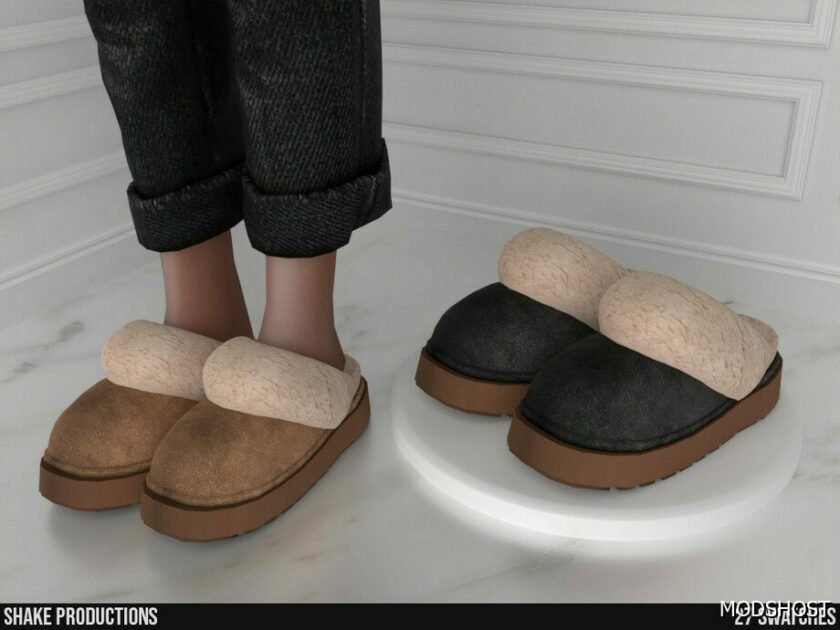 Sims 4 Female Shoes Mod: Slippers (Female) S022407 (Featured)