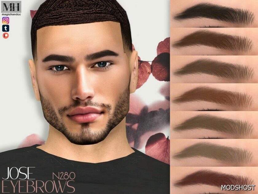 Sims 4 Eyebrows Hair Mod: Jose Eyebrows N280 Patreon (Featured)