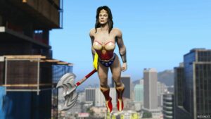 GTA 5 Player Mod: Wonder Woman Mkvsdc Add-On PED (Image #4)