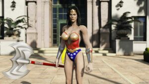 GTA 5 Player Mod: Wonder Woman Mkvsdc Add-On PED (Image #5)