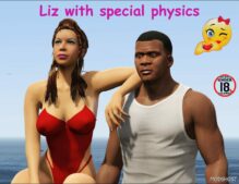 GTA 5 Player Mod: LIZ with Special Physics (Featured)