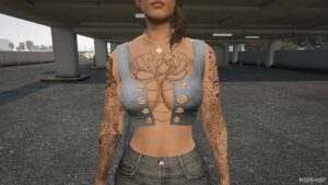 GTA 5 Player Mod: Tank TOP for MP Female (Image #4)