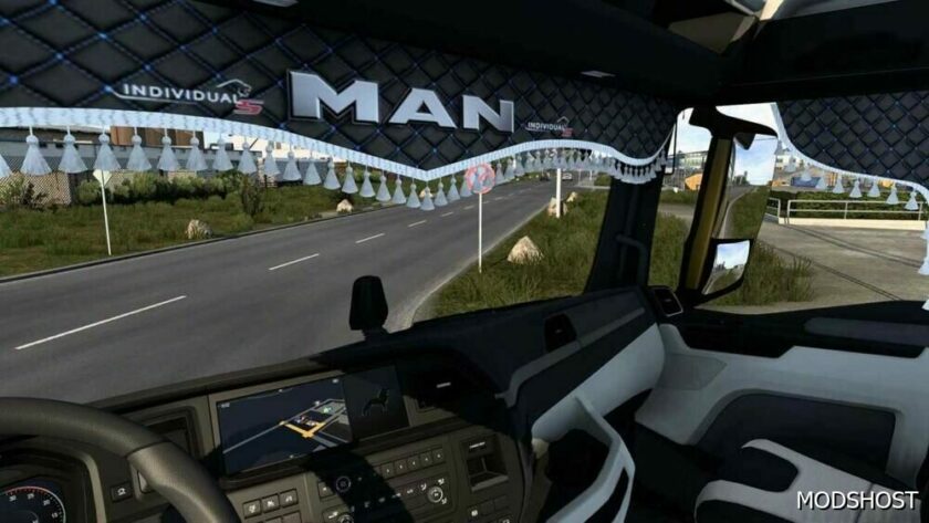 ETS2 MAN Part Mod: Animated Curtains MAN TGX 2020 1.49 (Featured)