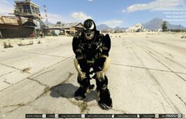 GTA 5 Player Mod: Black Venombuster Add-On PED (Featured)