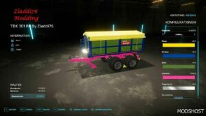 FS22 Trailer Mod: TDK 301 RP by Zladdi76 (Image #2)