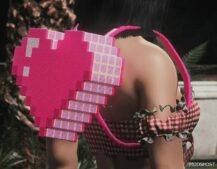 GTA 5 Player Mod: Heart Backpack MP Female V1.1 (Image #2)