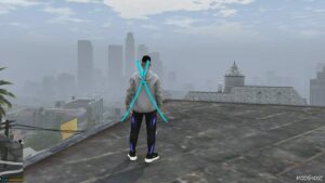 GTA 5 Player Mod: Cyber Katanas on The Back (Image #3)