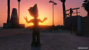 GTA 5 Player Mod: Marvel Duel Baby Groot Add-On PED (Image #2)