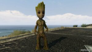 GTA 5 Player Mod: Marvel Duel Baby Groot Add-On PED (Image #4)