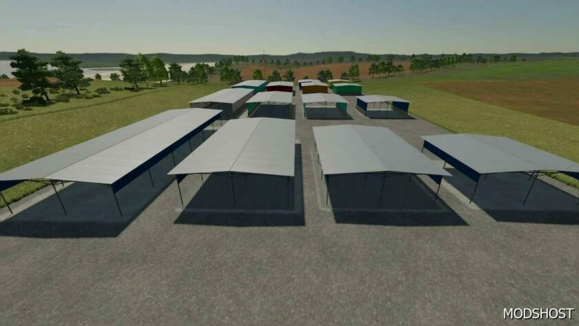 FS22 Placeable Mod: A SET of Metal Hangars/Warehouses V1.0.0.1 (Featured)