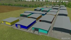 FS22 Placeable Mod: A SET of Metal Hangars/Warehouses V1.0.0.1 (Image #4)