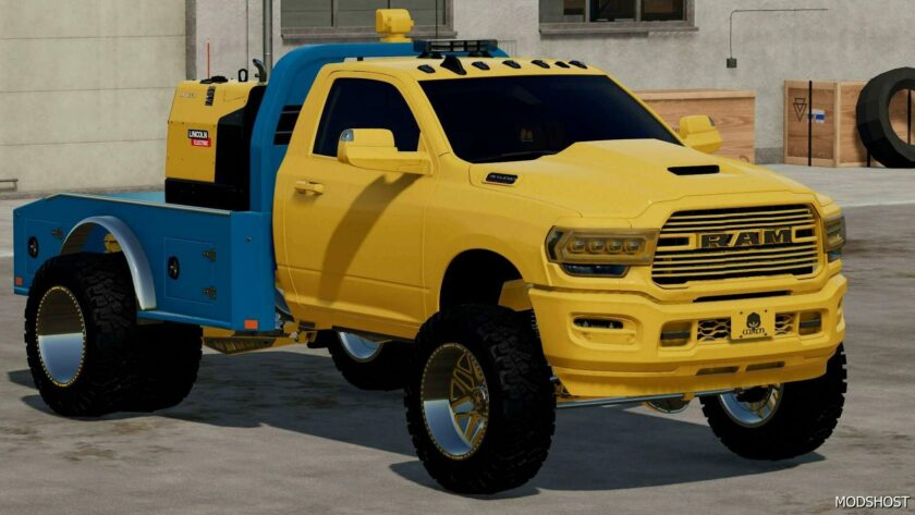 FS22 Dodge Truck Mod: 2019 Dodge RAM 3500 Flatbed (Featured)