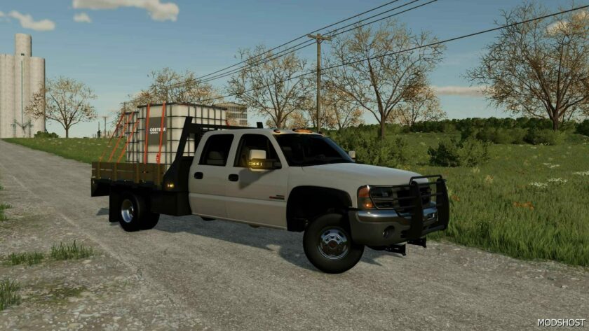 FS22 Car Mod: GMC Sierra 3500 Flatbed 2003 (Featured)