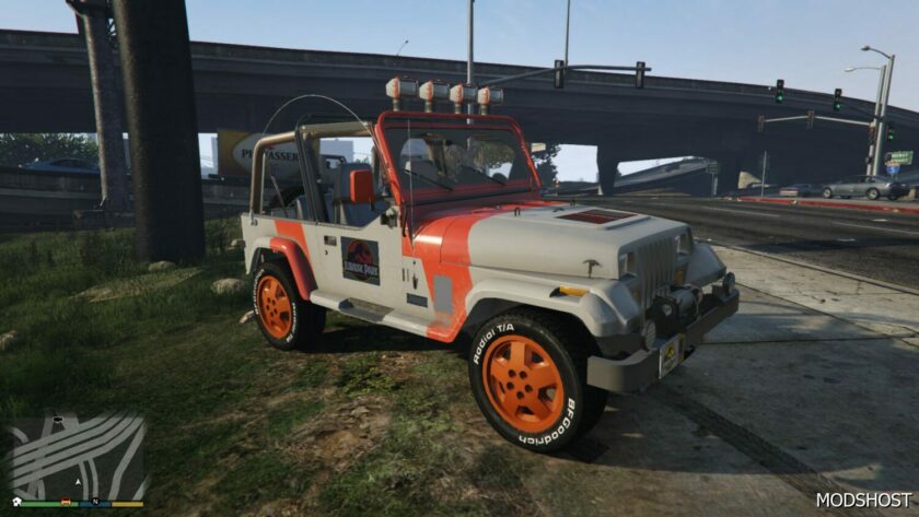 GTA 5 Jeep Vehicle Mod: Jurassic Jeep Add-On V0.4 (Featured)