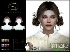 Sims 4 Female Mod: Double Buns Hairstyle 080324 (Featured)