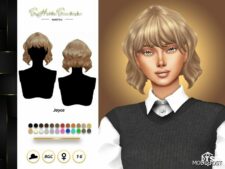 Sims 4 Female Mod: Joyce Hairstyle (Featured)