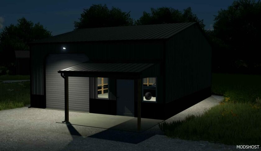 FS22 Placeable Mod: 32×40 Shed with Porch (Featured)