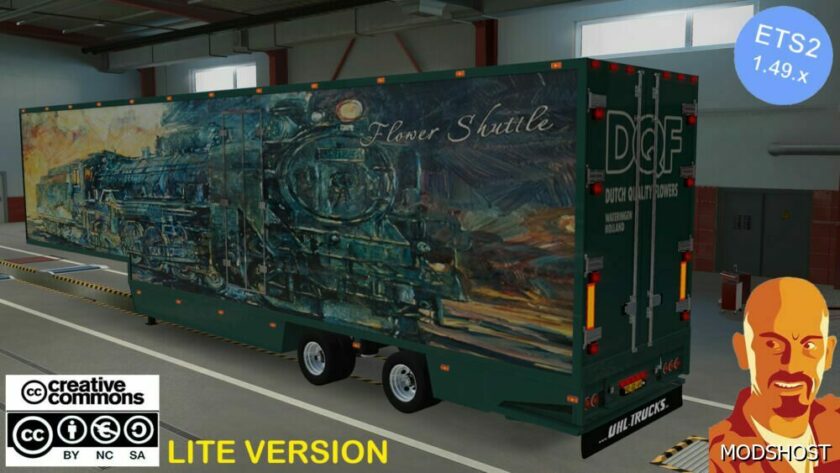 ETS2 Mod: DQF Flower Shuttle Trailer V2.0 1.49 (Featured)