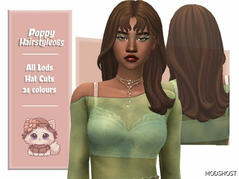 Sims 4 Female Mod: Poppy Hairstyle (Featured)