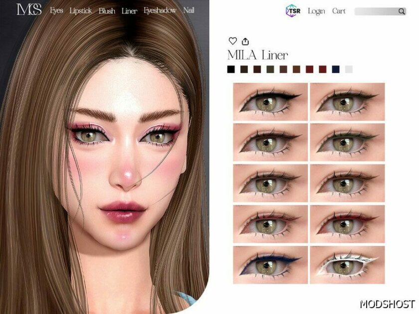 Sims 4 Female Makeup Mod: Mila Liner (Featured)