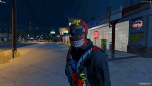 GTA 5 Player Mod: Bombing Metal Facemask Add-On | SP (Image #2)