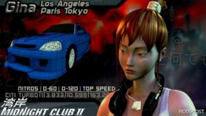 GTA 5 Player Mod: Gina from Midnight Club II (Menyoo) (Image #3)