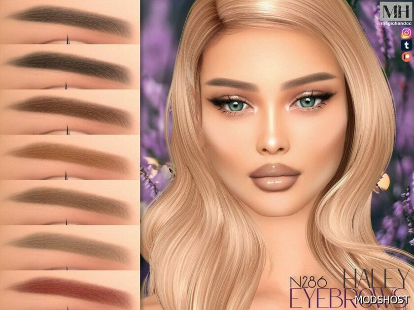 Sims 4 Female Hair Mod: Patreon Haley Eyebrows N286 (Featured)