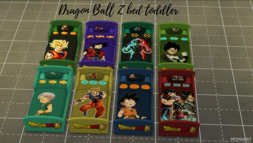 Sims 4 Object Mod: Dragon Ball Z bed toddler (Featured)