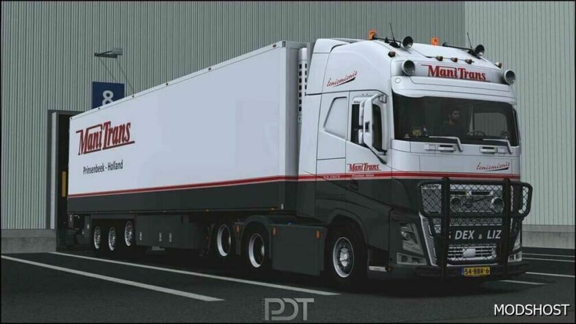 ETS2 Volvo Truck Mod: FH12 + Manitrans Trailer V2.0 (Featured)