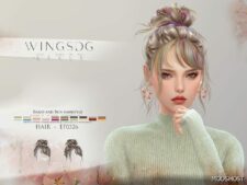 Sims 4 Female Mod: Wings EF0326 Braid and BUN Hairstyle (Featured)