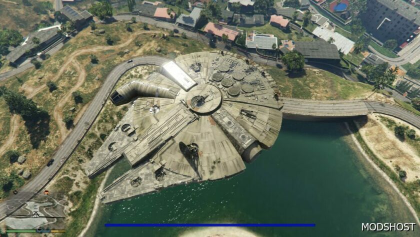 GTA 5 Vehicle Mod: Star Wars Millennium Falcon with Interior Add-On (Featured)