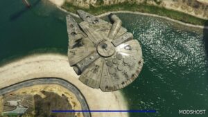 GTA 5 Vehicle Mod: Star Wars Millennium Falcon with Interior Add-On (Image #2)