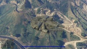 GTA 5 Vehicle Mod: Star Wars Millennium Falcon with Interior Add-On (Image #4)