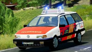 FS22 Volkswagen Car Mod: Passat B3 First Responder (Featured)