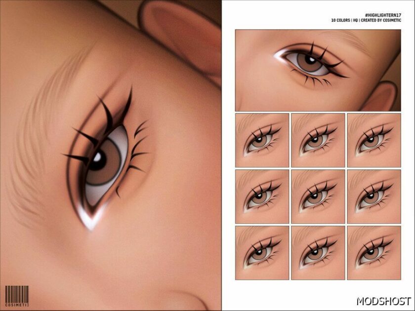 Sims 4 Female Makeup Mod: Inner Corner Highlighter 17 (Featured)