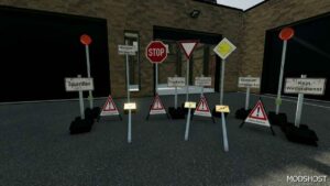 FS22 Mod: Construction Site Signs Pack V1.1 (Featured)