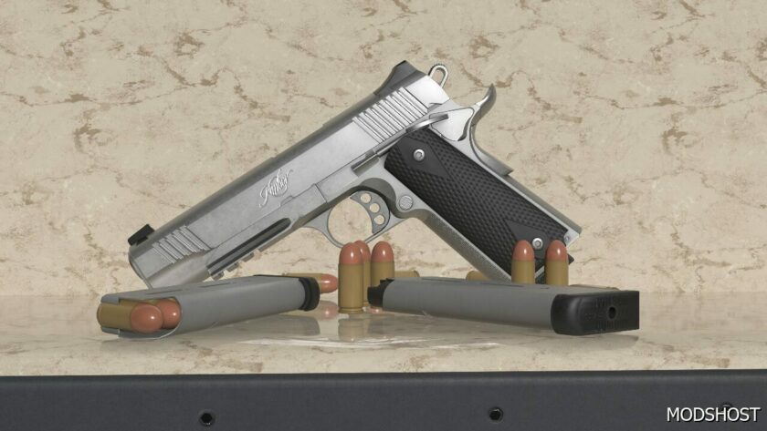 GTA 5 Weapon Mod: Kimber Stainless Tle/Rl II 1911 Animated – Fivem / SP (Featured)