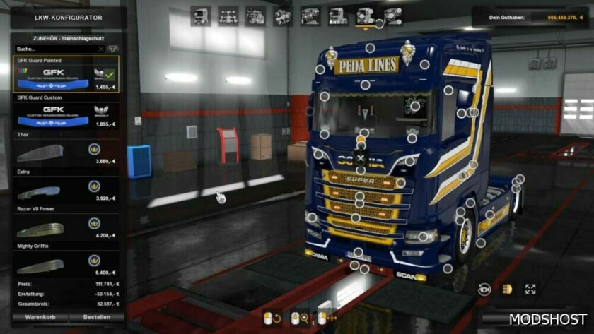 ETS2 Scania Part Mod: S/R Windscreen Guard 1.49 (Featured)