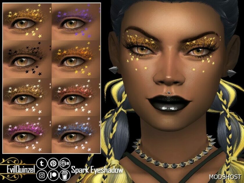 Sims 4 Eyeshadow Makeup Mod: Spark Eyeshadow (Featured)