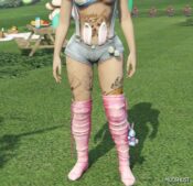 GTA 5 Player Mod: Easter Socks for MP Female (Image #3)