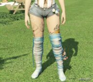 GTA 5 Player Mod: Easter Socks for MP Female (Image #4)