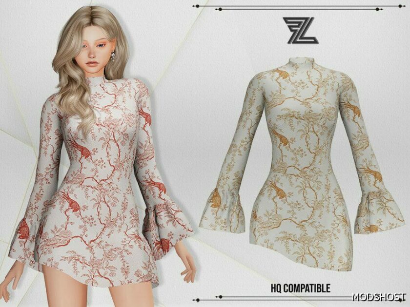 Sims 4 Elder Clothing Mod: Samantha Dress (Featured)