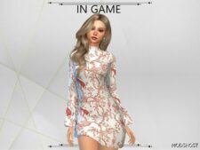 Sims 4 Elder Clothing Mod: Samantha Dress (Image #2)