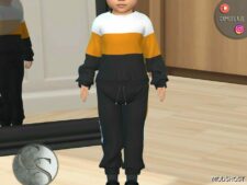 Sims 4 Kid Clothes Mod: Toddler Sweatshirt & Sweatpants - SET 242 (Featured)