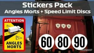 ETS2 Part Mod: Stickers Pack – Angles Morts & Speed Limit Discs 1.49 (Featured)