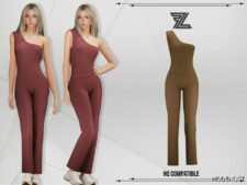 Sims 4 Elder Clothes Mod: Alexia Jumpsuit (Featured)